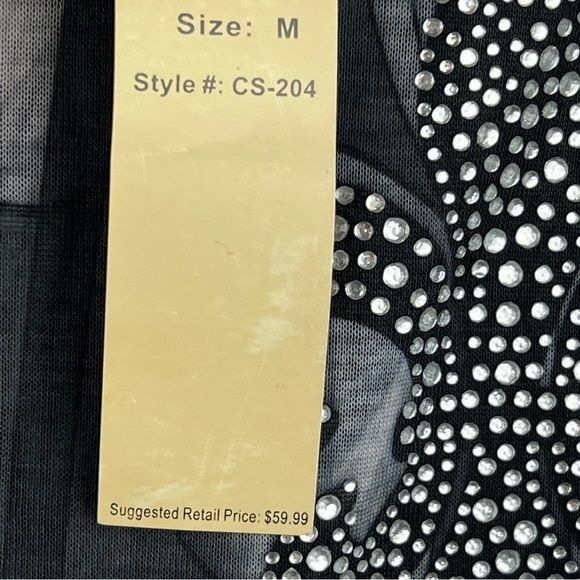 NEW-H.I.P tee brand scroll design, rhinestone FDL chick crew neck t-Shirt top - Picture 11 of 11